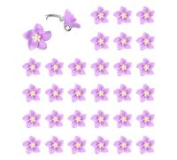 DAZZLUXE Lot de 30 barrettes à cheveux violettes en forme de fleur de lys - Accessoires de cheveux - Petites pinces à cheveux à fleurs violettes