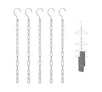 DAZZLUXE Lot de 5 chaînes de cintres, rangement de cintres, plusieurs cintres pour économiser de l'espace, cintres peu encombrants, espace dans le placard, cintres séparés pour chambre à coucher