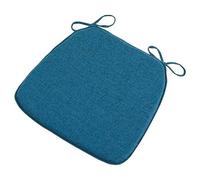 Dazzluxe Lot de 6 Coussins pour Chaises De Cuisine, Coussins d'Assise pour Chaises De Salle à Manger, Galettes De Chaise 45x42x3cm avec Attaches Et Dos Antidérapant, Housse De Siège Lavable, Bleu