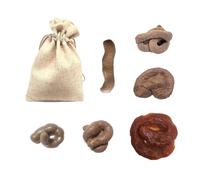 DAZZLUXE Lot de 6 jouets à crottes simulées, livrés avec 1 sac de rangement, fausses excrétions, jouets à farce, jeux de déjections, jouets réalistes et créatifs
