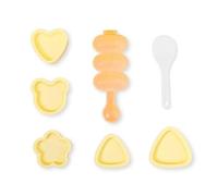 DAZZLUXE Lot de 7 moules à sushis - Moule pour la fabrication de boules de riz - Outil de complément alimentaire pour bébé - Moule à boulettes de riz anti-adhésif - Forme triangulaire