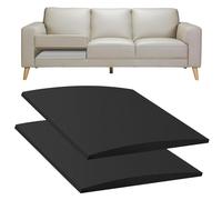 Dazzluxe Mousse De Réparation De Canapé 60x60cm, Support De Coussin De Canapé pour Assises Affaissée, Panneau De Soutien Incurvé en Mousse Haute Densité À Placer sous Les Coussins, Noir, Lot De 2