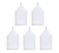 DAZZLUXE Plateau à perles blanc 5 pièces, plateau à perles, plateau d'accessoires d'art diamant, entonnoir d'art diamant, plateau à outils de manucure, accessoires d'art diamant, planche de tri de