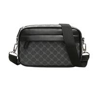 DAZZLUXE Sac à bandoulière pour homme, grand et résistant, tendance décontracté Noir/Gris