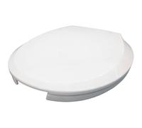 Dazzluxe Siège De Toilette Ovale Ouvert À l'avant, Abattant WC Commercial Silencieux en Forme De O avec Couvercle À Fermeture Douce, Couvercle De Toilette en Plastique Blanc