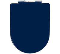 Dazzluxe Sièges De Toilette Universels en Forme De D, Abattant WC Silencieux sans Claquement avec Couvercle De Toilette À Fermeture Lente, Facile À Assembler, Siège De Toilette en PP Coloré,Marine