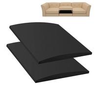 Dazzluxe Support De Coussin De Canapé pour Assise Affaissée, 50x50x5cm Mousse Haute Densité Incurvée, Panneau De Soutien en Éponge, Réparation De L'affaissement des Canapés Et Chaises, Noir, Lot De 2