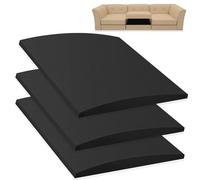 Dazzluxe Support De Coussin De Canapé pour Assise Affaissée, 50x50x5cm Mousse Haute Densité Incurvée, Panneau De Soutien en Éponge, Réparation De L'affaissement des Canapés Et Chaises, Noir, Lot De 3