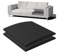 Dazzluxe Supports De Coussin De Canapé Affaissés, 50 x 50 x 5 cm Planches De Support Haute Densité pour Coussins De Canapé, Remplacement en Mousse Incurvée pour Coussins Affaissés, Noir (2 Pièce)