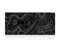 DAZZLUXE Tapis de souris de jeu - Tapis de souris abstrait fluide et ondulé pour jeux et bureau - Base en caoutchouc