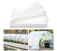 DAZZTIME 2x10M Bâche de Protection en Polyéthylène,Film à Effet De Serre,Bache Plastique Transparente,Résistant Couverture de Polytunnel,pour Protection Serre de Plante de Jardin(200Mu/1000G)