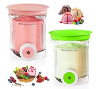 DAZZTIME Bacs à Crème Glacée,2 Pièces Récipient Creami pour la machine à glace Ninja Creami, accessoires pour Récipients à Crème Glacée pour la série NC700 NC701EU,sans BPA
