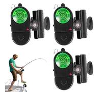 DAZZTIME Détecteurs de Touche électroniques,3 Pièces Alarme de Pêche.Avertisseurs de Touche pour Canne À Pêche,avec Indicateur Lumineux,Accessoires de Pêche,pour Différents Types de Canne à Pêche