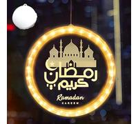 DAZZTIME Eid Ramadan Lumière de Fée Décoratif,16 Cm Ramadan Mubarak Lampe Décorations,Lumineuse de Fée du Ramadan,Eid Suspendu Lumière,Lumières de Fenêtre Décoratives,Décoration Ramadan.