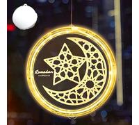 DAZZTIME Eid Ramadan Lumière de Fée Décoratif,16 Cm Ramadan Mubarak Lampe Décorations,Lumineuse de Fée du Ramadan,Eid Suspendu Lumière,Lumières de Fenêtre Décoratives,Décoration Ramadan.