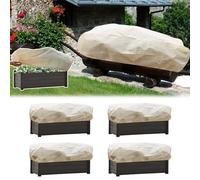 DAZZTIME Housse de Protection pour Plantes d'hiver,150 * 45 * 40cm,Lot de 4 Housses de Jardinière Bio,Housse Hivernage Plante avec Cordon de Serrage,Sac de Fleurs,Protection Contre Le Gel