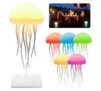 DAZZTIME Lampe Méduse LED Dimmable - Veilleuse Enfant pour Chambre et Salon, Lampe de Chevet Ambiance