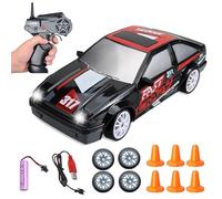 DAZZTIME Voiture Télécommandée Drift,RC Drift Car,1:24 RC Car,avec 2,4 GHz Télécommandes,30 km/h,Voiture Radiocommandée Adulte,pour Enfant Adulte Anniversaire Cadeau