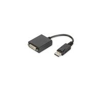 Digitus DB-340409-001-S DVI / DisplayPort Adaptateur [1x DisplayPort mâle - 1x DVI femelle 24+5 pôles] noir rond, blindage double