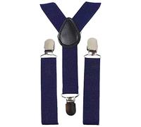 DB Dickie Bow Bretelles vintage pour enfants garçons, bleu marine, Belt Width: 2.5cm, length: 65cm