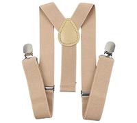 DB Dickie Bow Bretelles vintage pour enfants garçons, crème, Belt Width: 2.5cm, length: 65cm