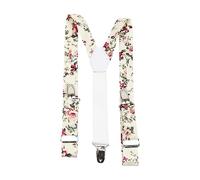 DB Dickie Bow Bretelles vintage pour enfants garçons, Crème/floral, Belt Width: 2.5cm, length: 65cm