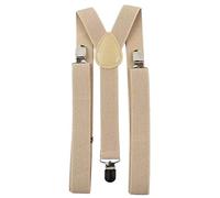 DB Dickie Bow Bretelles vintage réglables avec fermoirs robustes pour homme, crème, taille unique