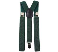 DB Dickie Bow Bretelles vintage réglables avec fermoirs robustes pour homme, vert émeraude, taille unique