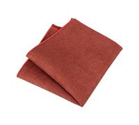 DB Dickie Bow Carré de poche en coton mélangé de luxe, terre cuite, 23cm x 23cm