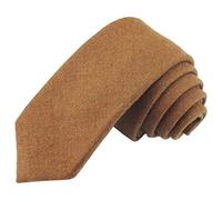 DB Dickie Bow Cravate fine en laine de luxe pour homme - Cravate de mariage, cadeau de garçon d'honneur, cravate formelle, Camel, Length: 147cm. Width: 6cm
