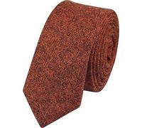 DB Dickie Bow Cravate fine en laine de luxe pour homme - Cravate de mariage, cadeau de garçon d'honneur, cravate formelle, orange brûlé, Length: 147cm. Width: 6cm