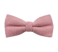 DB Dickie Bow Nœud papillon élastique de luxe en coton mélangé pour enfants garçons, Rose poudré, Length 10cm, width 5cm.