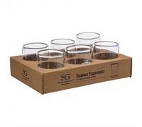 Secret de Gourmet - Lot de 6 Tasses à Café Double Paroi "Forte" 8cl Transparent Transparent G