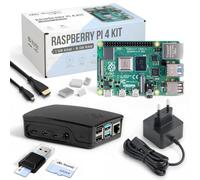 db-tronic Raspberry Pi 4 3 Go Starter Kit | Édition Noire 64 Go | Alimentation 15 W | Boîtier Noir | Micro HDMI 4K | Dissipateurs | idéal pour Home Assistant et Le Smart Home