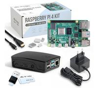 db-tronic Raspberry Pi 4 8 Go Starter Kit | Édition Noire 64 Go | Alimentation 15 W | Boîtier Noir | Micro HDMI 4K | Dissipateurs | idéal pour Home Assistant et Le Smart Home