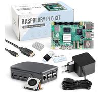 db-tronic Starter Kit pour Raspberry Pi 5 8 Go | Édition Noire 64 Go | Alimentation 27 W | Boîtier avec Ventilateur | Micro HDMI 4K | Dissipateur | idéal pour Home Assistant et Le Smart Home