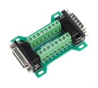 DB15MF-A Carte adaptateur de bornier avec numérotation des broches transparentes pour des tâches de câblage DB15 mâles vers femelles cohérentes