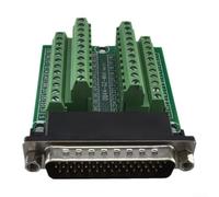 DB44-G2 Adaptateur de bornier PCB interface mâle Vert | Connecteur de circuit imprimé vert riveté, connecteur à vis, connecteur de fil