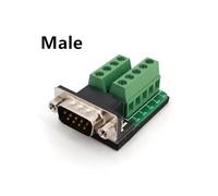 DB9 Male/Female 9Pin Plug Breakout Terminals Board RS232 Serial Port Adapter Connector NWPNLXEA(Male)