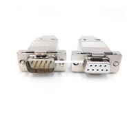DB9 Metal connector adapter RS232 serial D plug gold plated brass contactor 9 pin hole 2 row port socket female Male NWPNLXEA(Female)