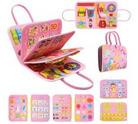 DBAILY Busy Board, jouet Montessori à partir de 1, 2, 3, 4 ans, Quiet Book, jouet éducatif pour enfants, connaissances de base, planche de motricité pour voyage