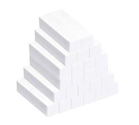 DBALL 24 Pièces Bloc Polissoir Ongles Blanc Buffer Ongles Blocs Tampon à Poncer Ongles Bloc Nail Art Tips Tool Polissoir Professionnelle pour Poncer Acrylique ou Gel Naturel