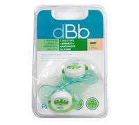 dBb Remond 2 Sucettes anatomiques 1er âge Téterelles en silicone Motif Grenouille