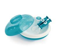 dBb Remond Assiette Bébé - Assiette ventouse - Avec Couvercle, Fourchette & Cuillère - Assiette Chauffante - Bain-marie - DME - Turquoise