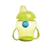 dBb Remond Babytasse - Tasse légère pour bébé avec anses et couvercle - Bec suceur en silicone souple - Contenance de 280 ml - Utilisation dès 4 mois - Vert translucide