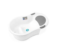 dBb Remond Baignoire Bébé de 0 à 6 mois - Bouchon de vidange - Têtière & poignées en caoutchouc - Transat intégré - Contenance 10 litres - L64 x l38 x P22.5 cm - Blanche