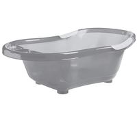 dBb Remond Baignoire Bébé Fond & Poignées Antidérapants Bouchon de Vidange Bain de bébé 4 Mois à 3 Ans Baignoire Évolutive pour Bain Sécurisé & Confortable L79.5 x l49.5 x P30 cm - 20 Litres - Grise