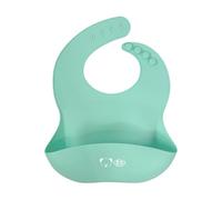 dBb Remond Bavoir Récupérateur Imperméable en Silicone pour Bébé Tour de Cou Ajustable Bavoir avec Grande Poche de Récupération Bavette Étanche Facile à Nettoyer Protection Repas Bébé 6 Mois - Mint