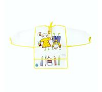 dBb Remond Bavoir Tablier à Manches Longues Bavoir Imperméable Bébé en PEVA Bavoir Récupérateur à Grande Poche Ramasse-Miettes Fermeture à Liens Nettoyage Facile Repas Bébé 6 Mois - 45,5 x 36 cm