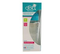 dBb Remond Biberon Large Ouverture Verre Turquoise Translucide 0-4mois 240ml
